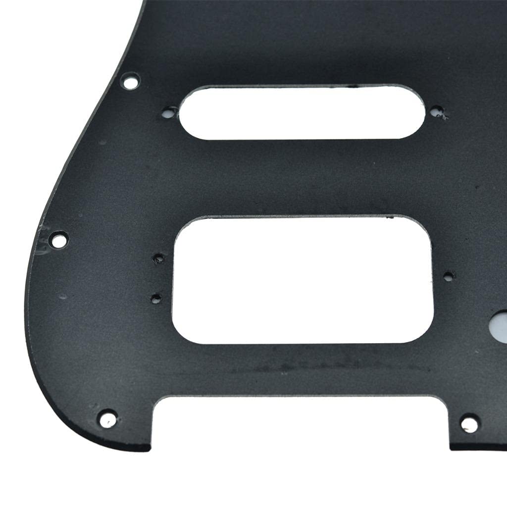 Dopro 11-Hole Strat HSS Guitar Pickguard 3-Screw Humbucking Pickup Mount Fits American Fender Stratocaster Matte Black